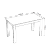 Mesa de Jantar Retangular Zinnia com 6 Cadeiras Brisa Mel/Bege - Casa Giulia