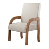 Poltrona Decorativa Siggy Imbuia/Bege - Casa Giulia