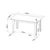 Mesa de Jantar Retangular Valduga com 6 Cadeiras Sol Mel/Blonde/Marfim - Casa Giulia