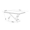 Mesa de Jantar Retangular Otis com 8 Cadeiras Flora em Madeira Maciça Mel/Off White/Marfim - Casa Giulia