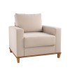 Conjunto Estofado Living 3 Lugares e 2 Poltronas Napoles Linho Bronze - Casa Giulia