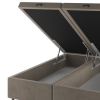Base Box Bau King Size Cairo (43x193x203cm) Perola - Casa Giulia