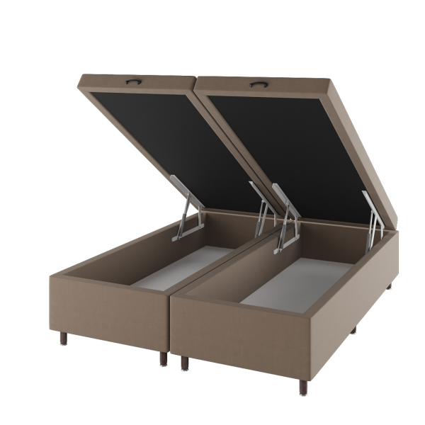 Base Box Bau King Size Cairo (43x193x203cm)  Tabaco - Casa Giulia