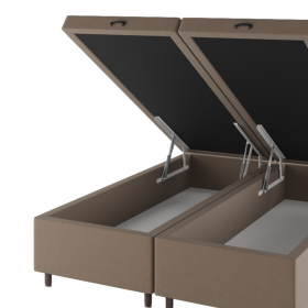 Base Box Bau King Size Cairo (43x193x203cm)  Tabaco - Casa Giulia