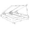 Base Box Bau King Size Cairo (43x193x203cm)  Tabaco - Casa Giulia