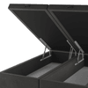 Base Box Bau Queen Size Cairo (43x158x198cm) Grafite - Casa Giulia