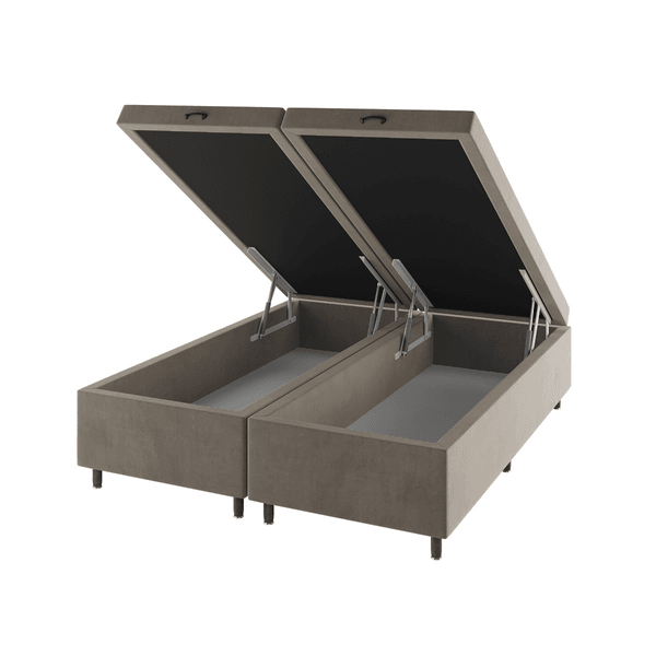 Base Box Bau Queen Size Cairo (43x158x198cm) Perola - Casa Giulia