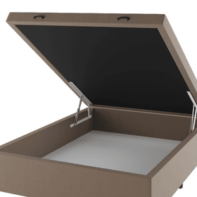 Base Box Bau Casal Cairo (43x138x188cm) Tabaco - Casa Giulia