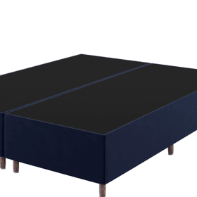 Base Box Queen Size Class (38x158x198cm) Veludo Azul - Casa Giulia