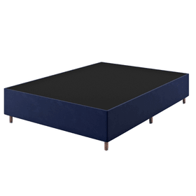 Base Box Casal Class (38x138x188cm) Veludo Azul - Casa Giulia