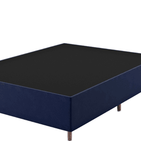 Base Box Casal Class (38x138x188cm) Veludo Azul - Casa Giulia