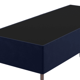 Base Box Solteiro Class (38x88x188cm) Veludo Azul - Casa Giulia