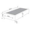 Base Box Solteiro Class (38x88x188cm) Veludo Azul - Casa Giulia