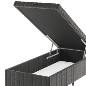 Base Box Bau Solteiro Ravena (43x88x188cm) Grafite - Casa Giulia