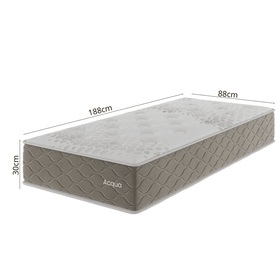 Colchão Mola Ensacada Solteiro 30x88x188cm Acqua Perola - Casa Giulia