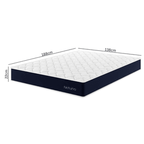 Colchão Mola Ensacada Casal 22x138x188cm Netuno Azul - Casa Giulia