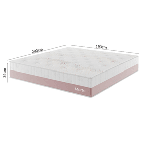 Colchão Espuma Ortopédico King Size 34x193x203cm Marte Rose - Casa Giulia