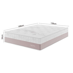 Colchão Espuma Ortopédico Casal 34x138x188cm Marte Rose - Casa Giulia
