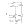 Painel para TV Até 43 Polegadas Thor 2 Nichos 2 Prateleiras Mel/Off White - Casa Giulia