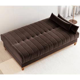 Sofa Cama Veneza 1,80 Reclinável 3 Lugares Veludo Bombom - Casa Giulia