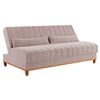 Sofa Cama Veneza 1,80 Reclinável 3 Lugares Veludo Rosa - Casa Giulia