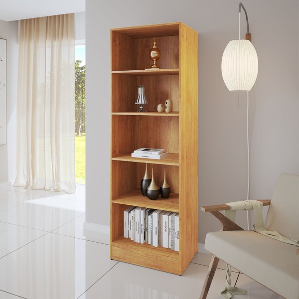 Livreiro Chokito 5 Prateleiras Mel - Casa Giulia