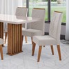 Kit com 2 Cadeiras Dora Pés em Madeira Maciça Bege - Casa Giulia