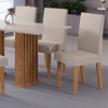 Kit com 2 Cadeiras Madrid Pés em Mdf Mel/Bege - Casa Giulia