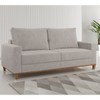 Estofado Living 3 Lugares 1,80m Gael Linhao Giz - Casa Giulia