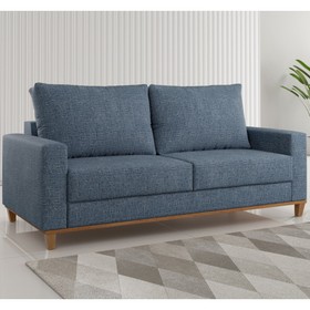 Estofado Living 3 Lugares 1,80m Gael Linhao Safira - Casa Giulia