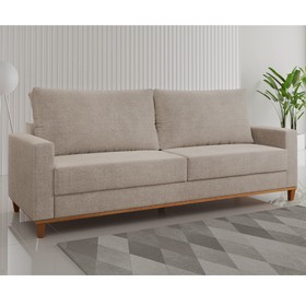 Estofado Living 4 Lugares 2,2m Columbia Linhão Castanho - Casa Giulia