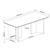 Conjunto Sala de Jantar 8 Lugares Retangular Tampo de Vidro/Mdf Maisa Mel/Off/Bege- Casa Giulia