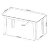 Conjunto Sala de Jantar 6 Lugares Retangular Tampo de Vidro/Mdf Olinda Mel/Off/Bege - Casa Giulia