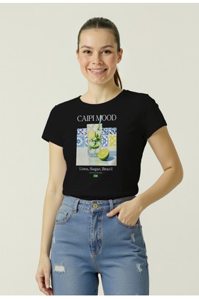 Camiseta Baby Look - Preto