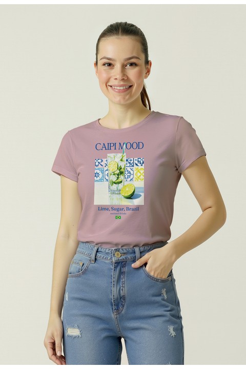 Camiseta Baby Look - Rosa