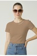 Camiseta Baby Look - Mocha Mousse