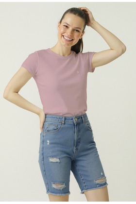 Camiseta Baby Look - Rosa