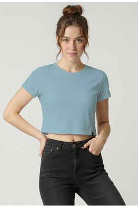 Cropped - Azul Bebê