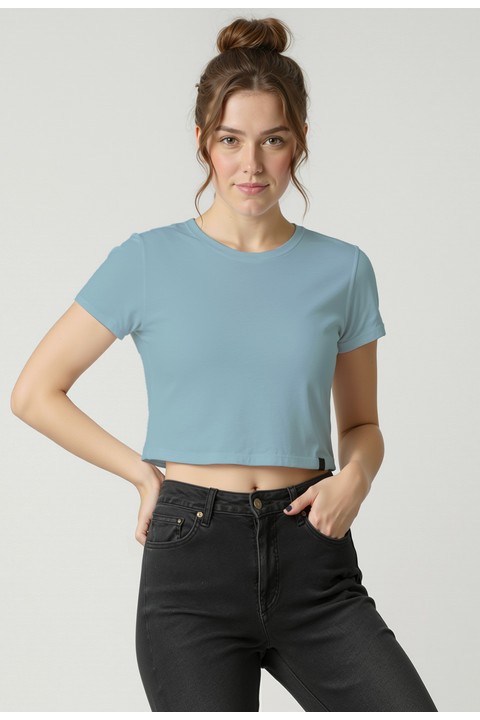 Cropped - Azul Bebê