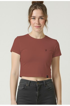 Camiseta Croped - Rosê