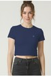 Camiseta Croped - Azul Naval
