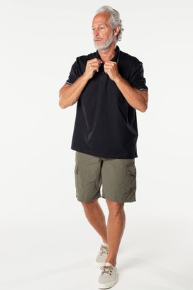 Camisa Polo em Malha Weller com Bordado - Preto