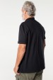 Camisa Polo Piquet Weller com Bolso, Etiqueta e Relevo - Preto