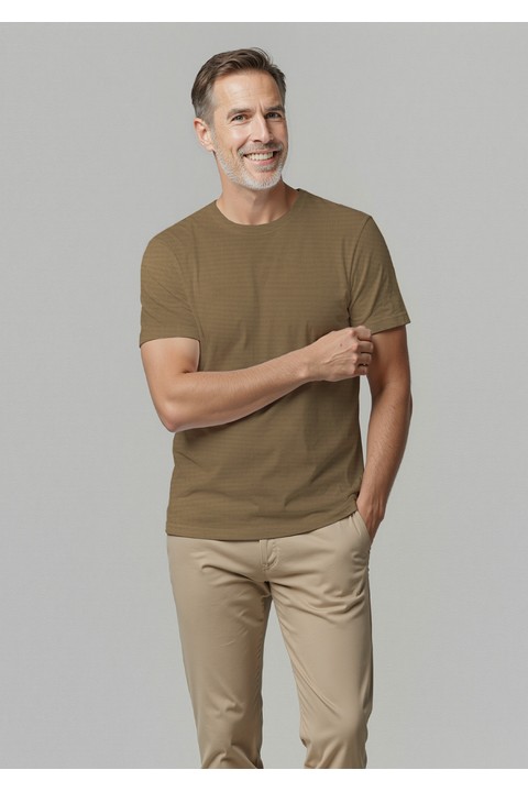 Camiseta Masculina Textura S/E - Mocha Moussi