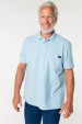 Camisa Polo Piquet Weller com Bolso, Etiqueta e Relevo - Azul Supera