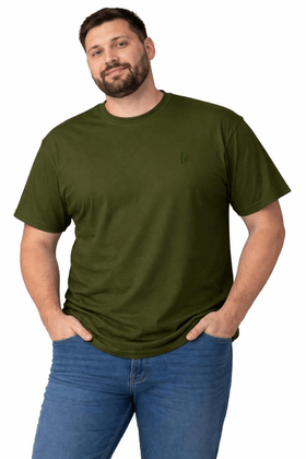 Camiseta Bordado - Verde Musgo