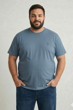 Camiseta Bordado - Cinza Escuro