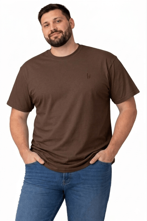 Camiseta Bordado - Marrom