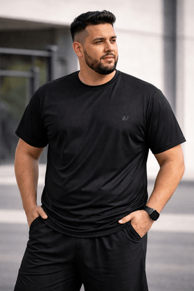 Camiseta Dry Plus Size - Preto