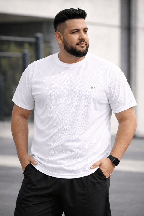 Camiseta Dry Plus Size - Branco